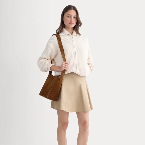 Everlane THE MINI STUDIO BAG Russet Suede NWT - Picture 7 of 7